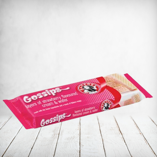 Bakers Gossips Wafers Strawberry 100g