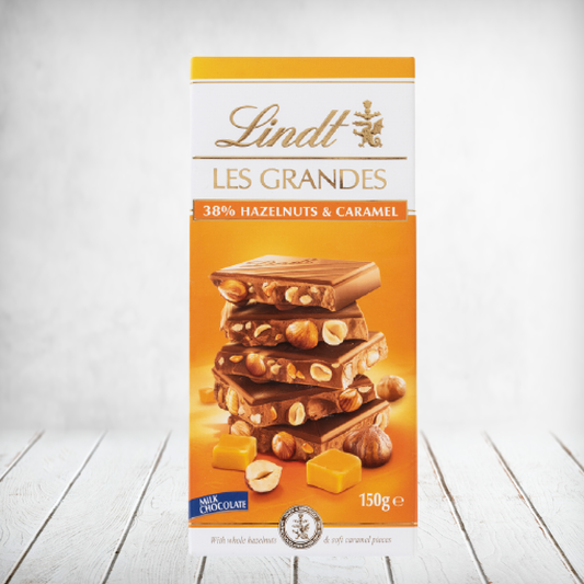 Lindt Les Grandes Hazelnut & Caramel Slab 150g