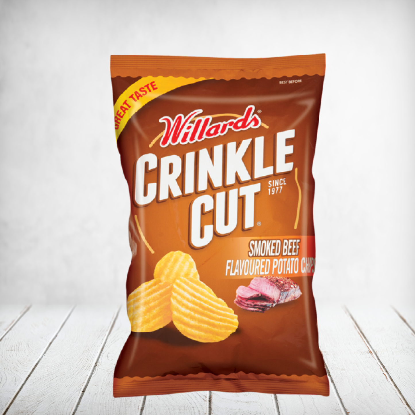 Willards Crinkle Cut Smoked Beef 125g