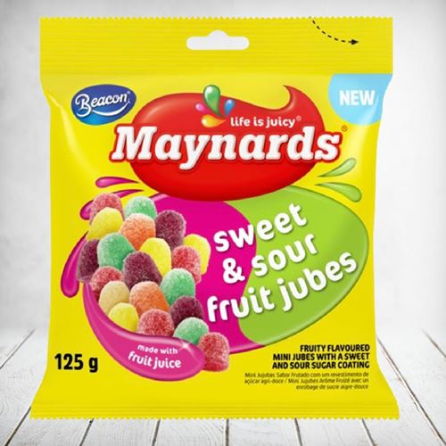 Maynards Sweet & Sour Jubes 125g