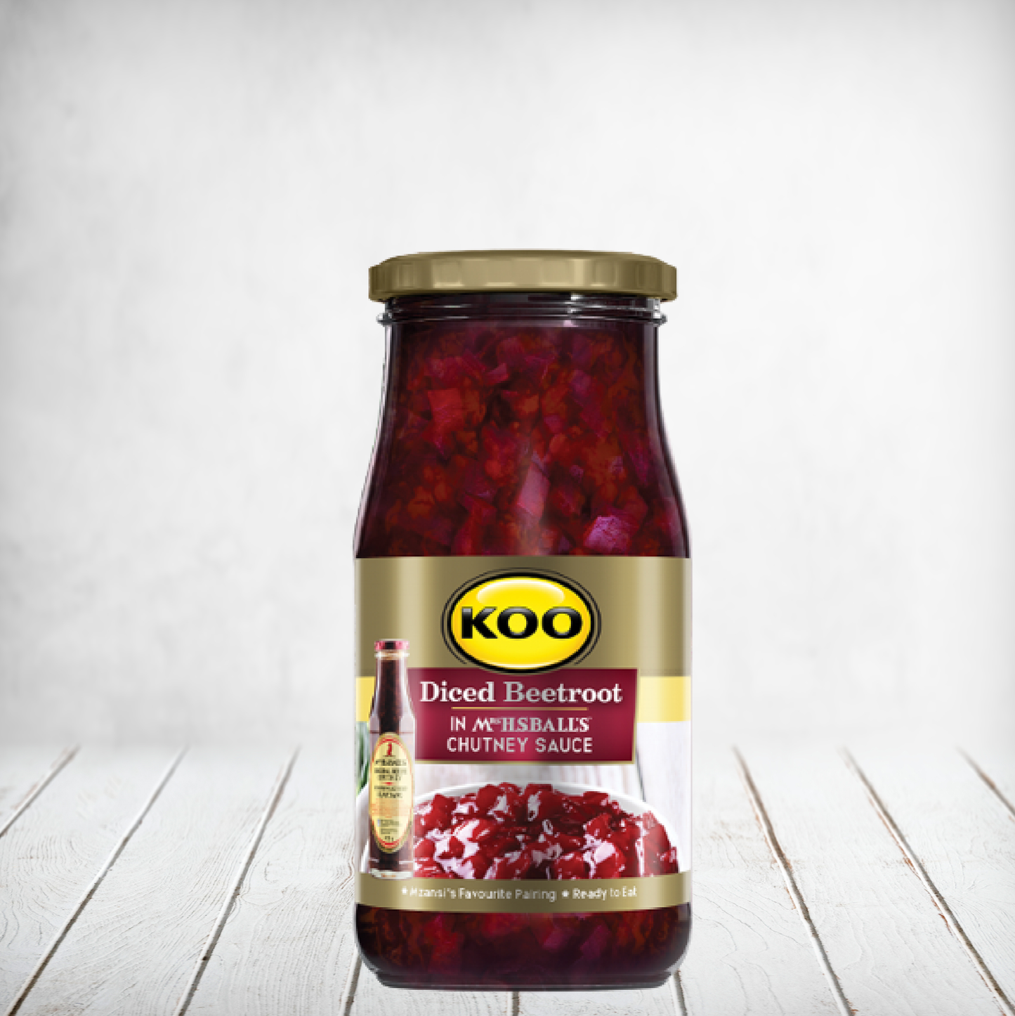 Koo Diced Beetroot in Mrs Balls Chutney Sauce 525g