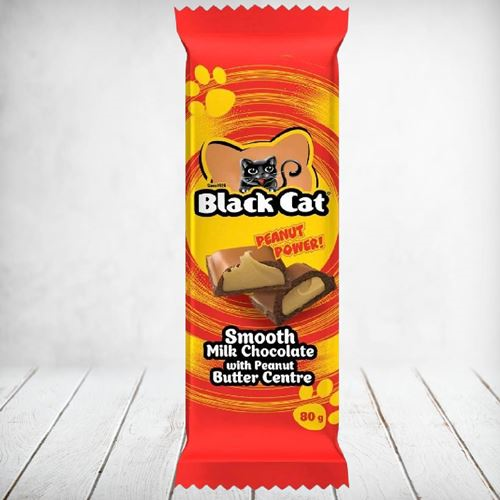 Black Cat Smooth Peanut Butter Slab 80g