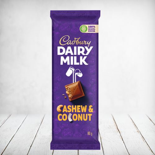 Cadbury Slab Cashew & Coconut 80g