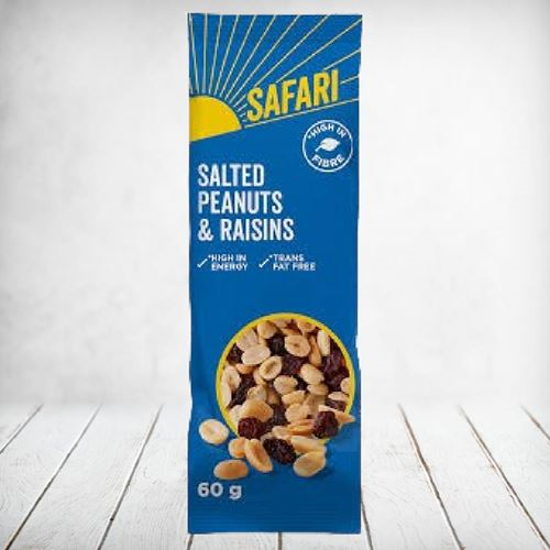 Safari Peanuts & Raisins 60g