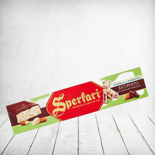 Sperlari Nougat Chocolate Coated Almond Slab 200g