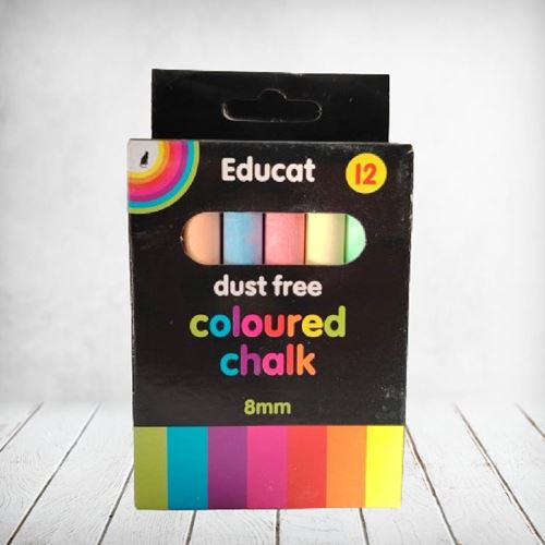 Educat Coloured Chalk 12s