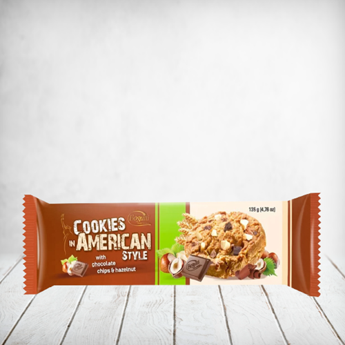 American Cookies Choc Chip Hazelnut 135g
