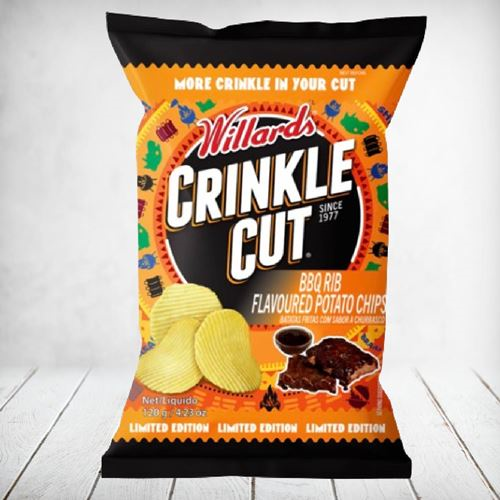 Willards Crinkle Cut BBQ Rib 120g
