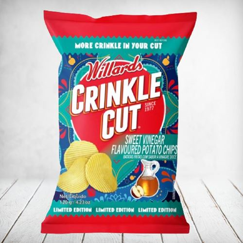 Willards Crinkle Cut Sweet Vinegar 120g