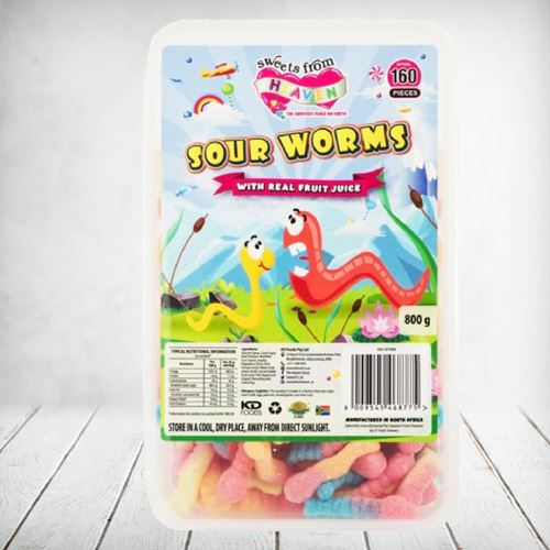 Sweets From Heaven Sour Worms 800g
