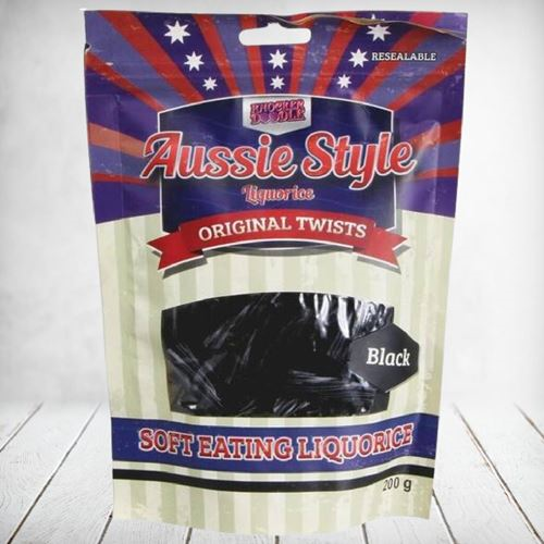 Aussie Style Black Liqourice Original Twists 200g