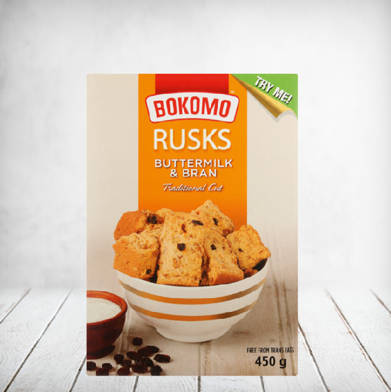 Bokomo Buttermilk and Bran Rusks 450g