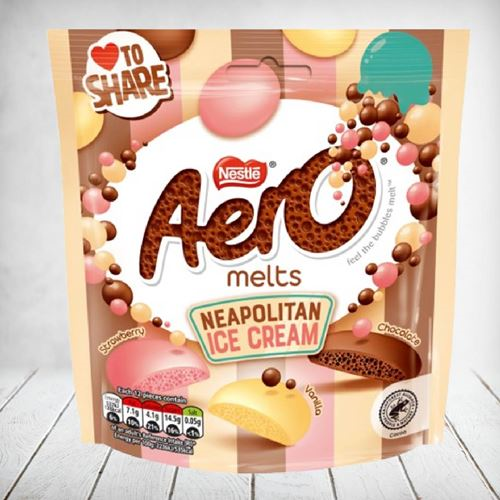 Nestle Aero Neapolitan Ice Cream Choc Bubbles 86g