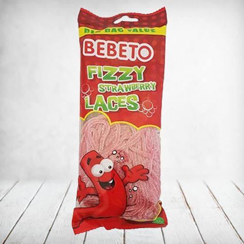 Bebeto Fizzy Laces Strawberry 250g