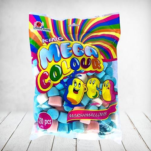 King Candy Mega Colour Marshmallow 120pcs