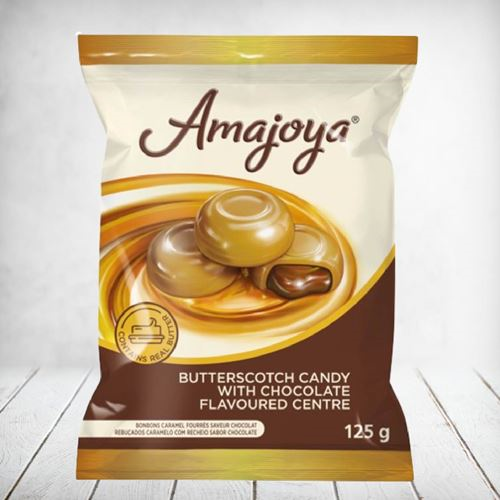 Amajoya Butterscotch Candy Milk Choc Centre 125g