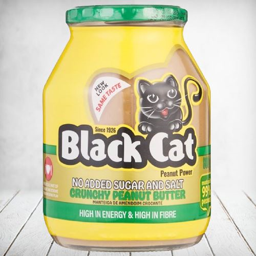 Black Cat Peanut Butter Crunchy No Salt 800g