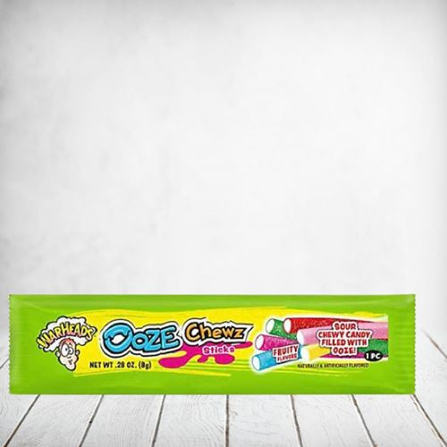 Warheads Ooze Chews Sticks Sour Fruity 8g