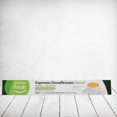 Amazon Fresh Espresso Decaf Dark Roast 10s