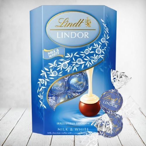 Lindt Lindor Cornet Milk & White 200g