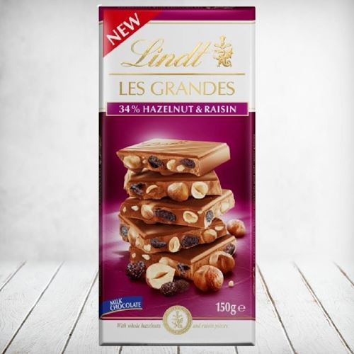 Lindt Les Grandes Hazelnut Raisin 150g