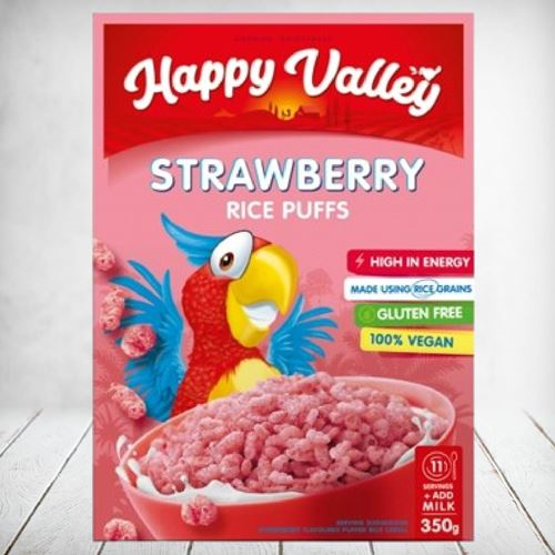 Happy Valley Strawberry Rice Puffs 350g