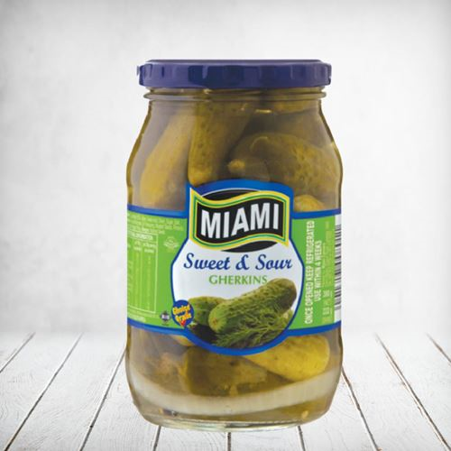 Miami Gherkins Sweet & Sour 380g