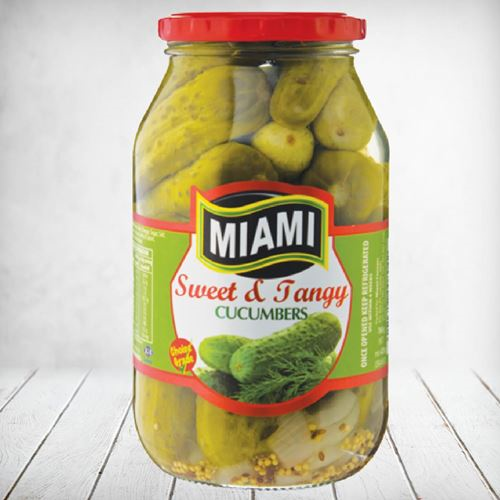 Miami Gherkins Sweet & Tangy 380g