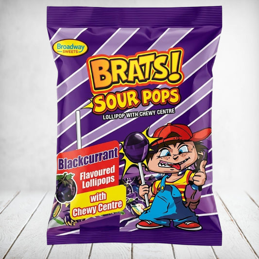 Brats Sour Pops Blackcurrant 8s