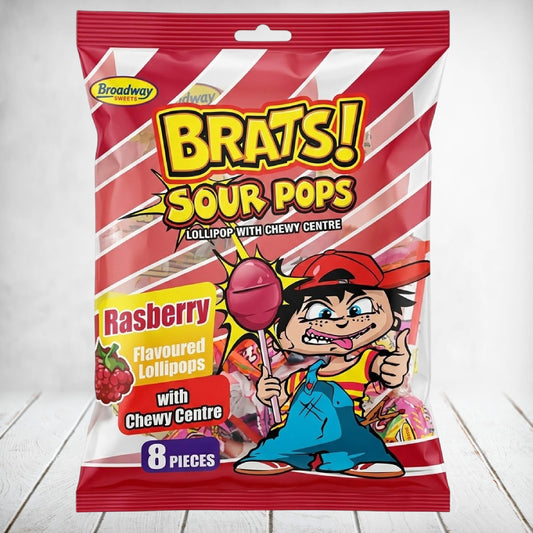 Brats Sour Pops Raspberry 8s