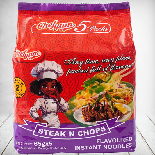Chef Yum Noodles Steak & Chops 5*65g