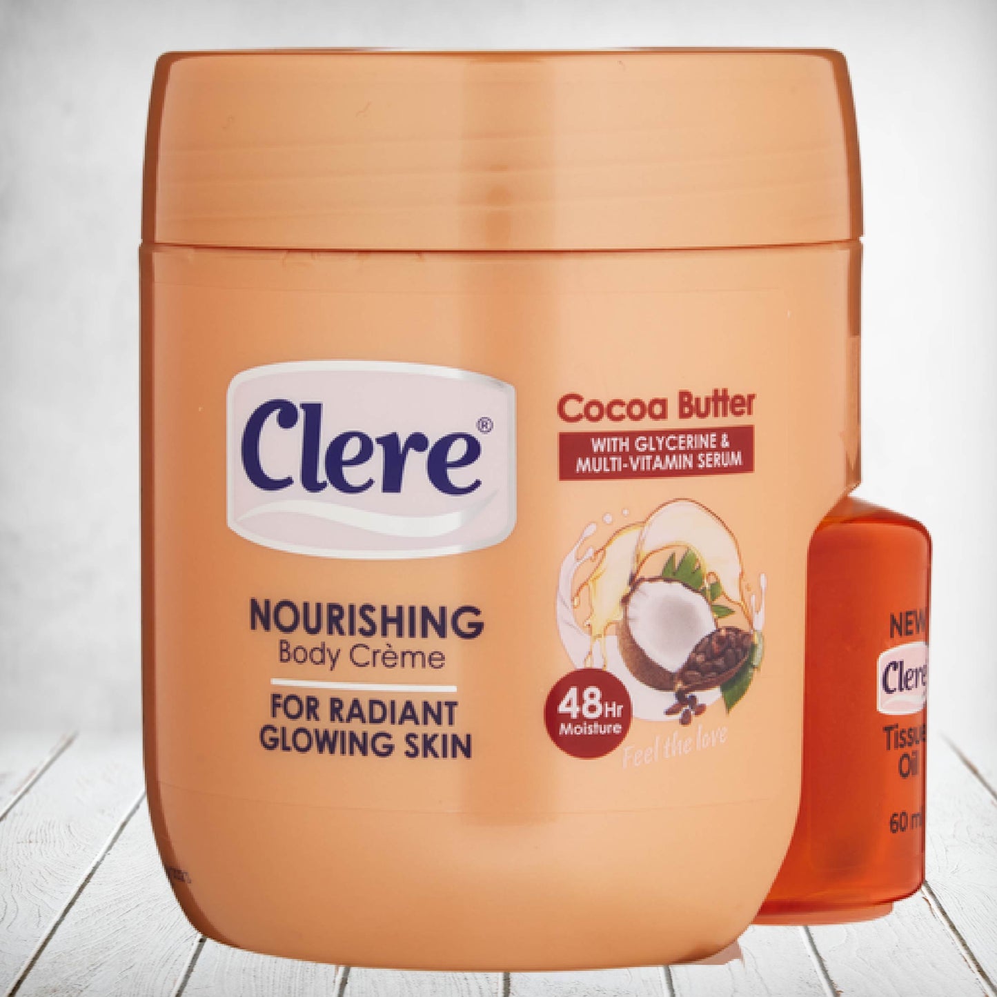 Clere Cocoa Butter Nourishing Body Cream & Tissue Oil Pack