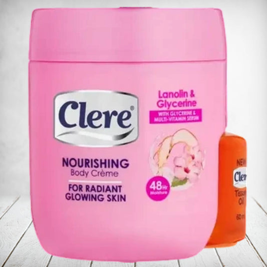 Clere Lanolin & Glycerine Nourishing Body Cream & Tissue Oil
