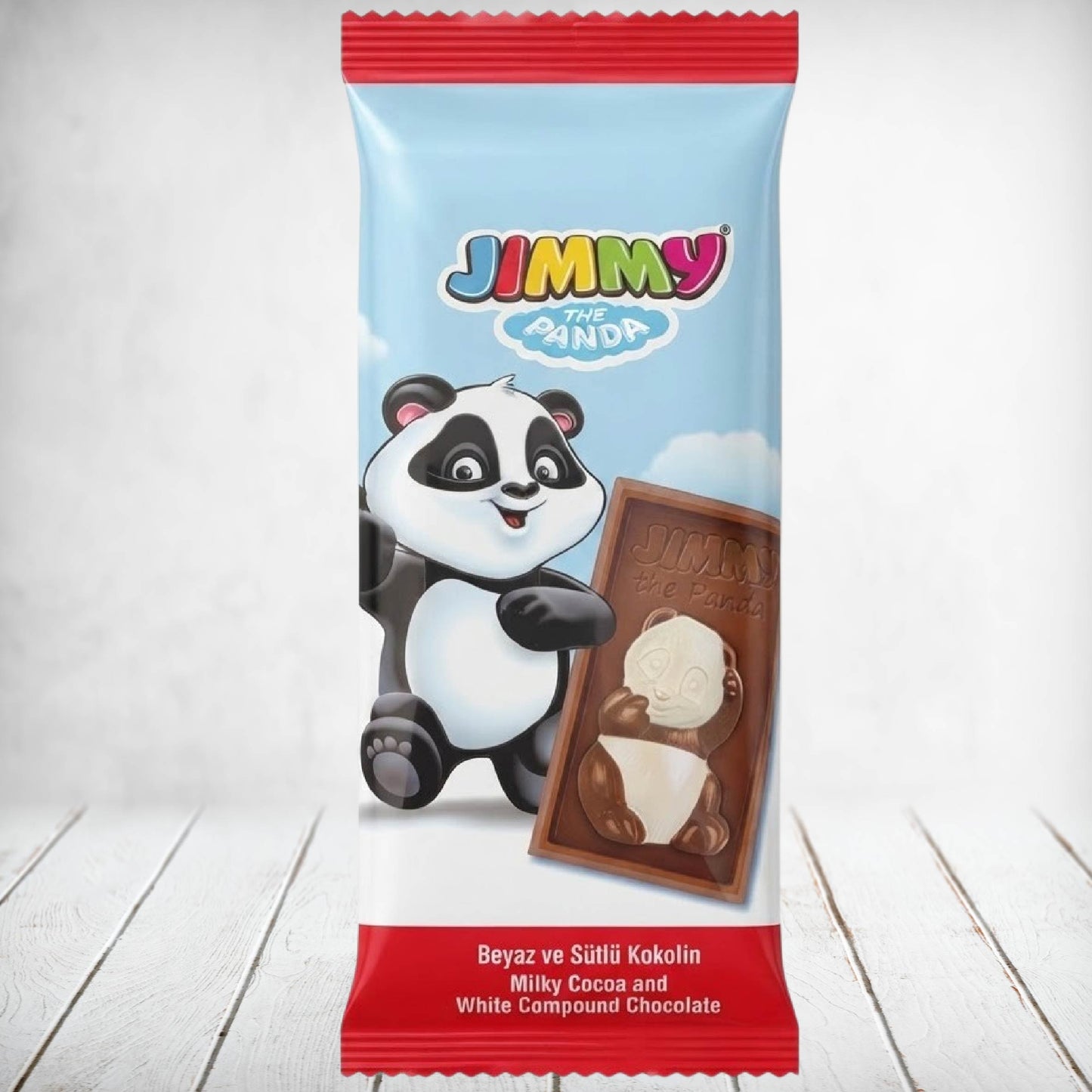 Jimmy Panda White & Milk Chocolate Slabs 40g