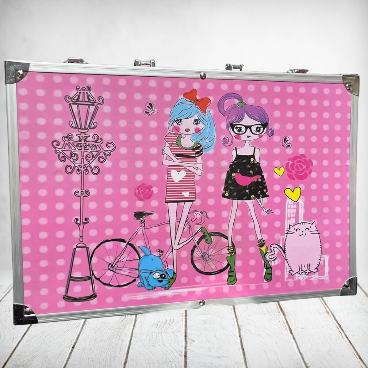 Metal Suitcase Art Set