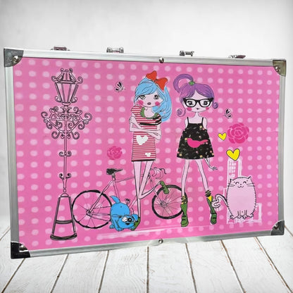 Metal Suitcase Art Set