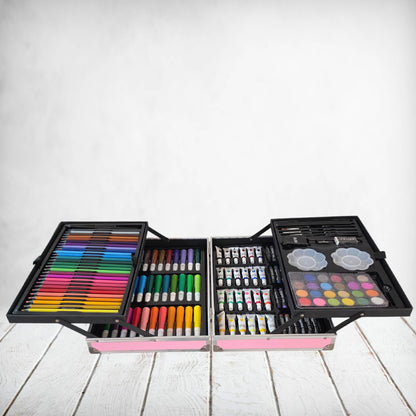 Metal Suitcase Art Set