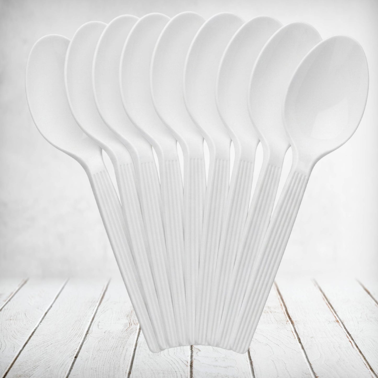 Plastic White Spoons 10s