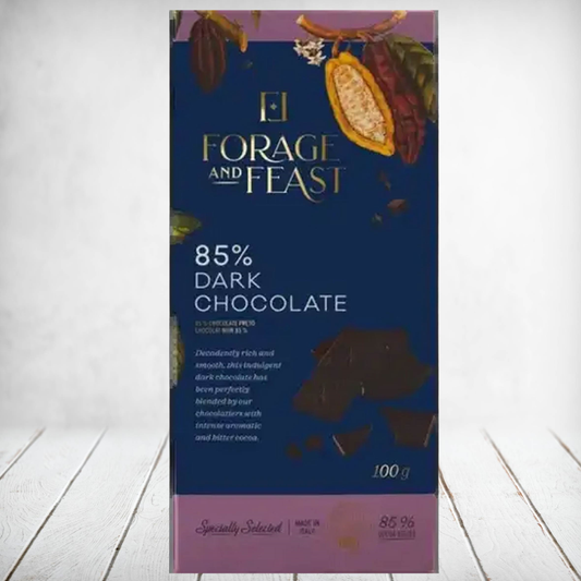 Forage & Feast Slab 85% Dark Chocolate 100g