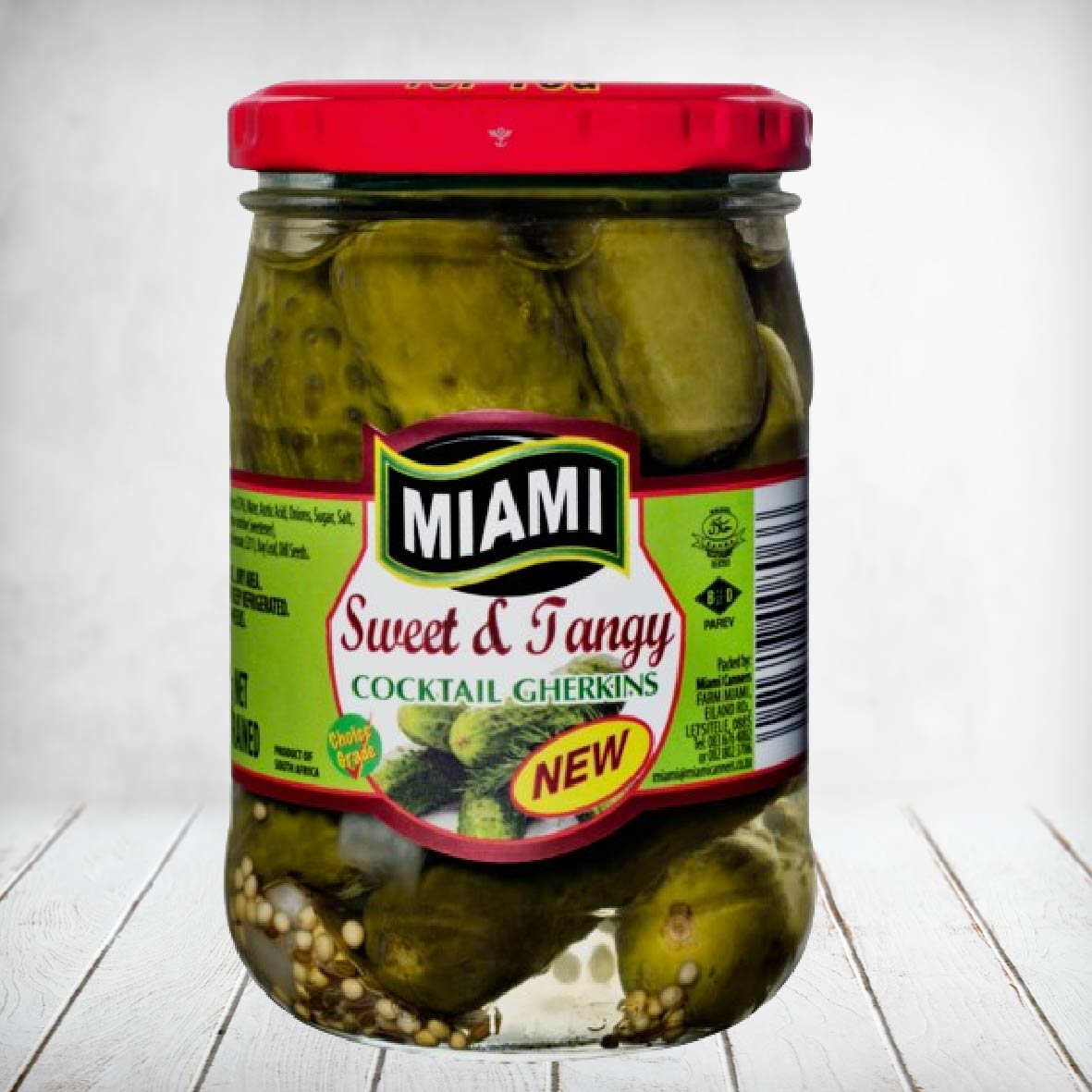 Miami Cocktail Gherkins Sweet & Tangy 265g