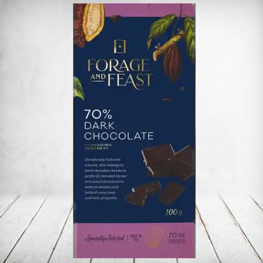 Forage & Feast Slab 70% Dark Chocolate 100g