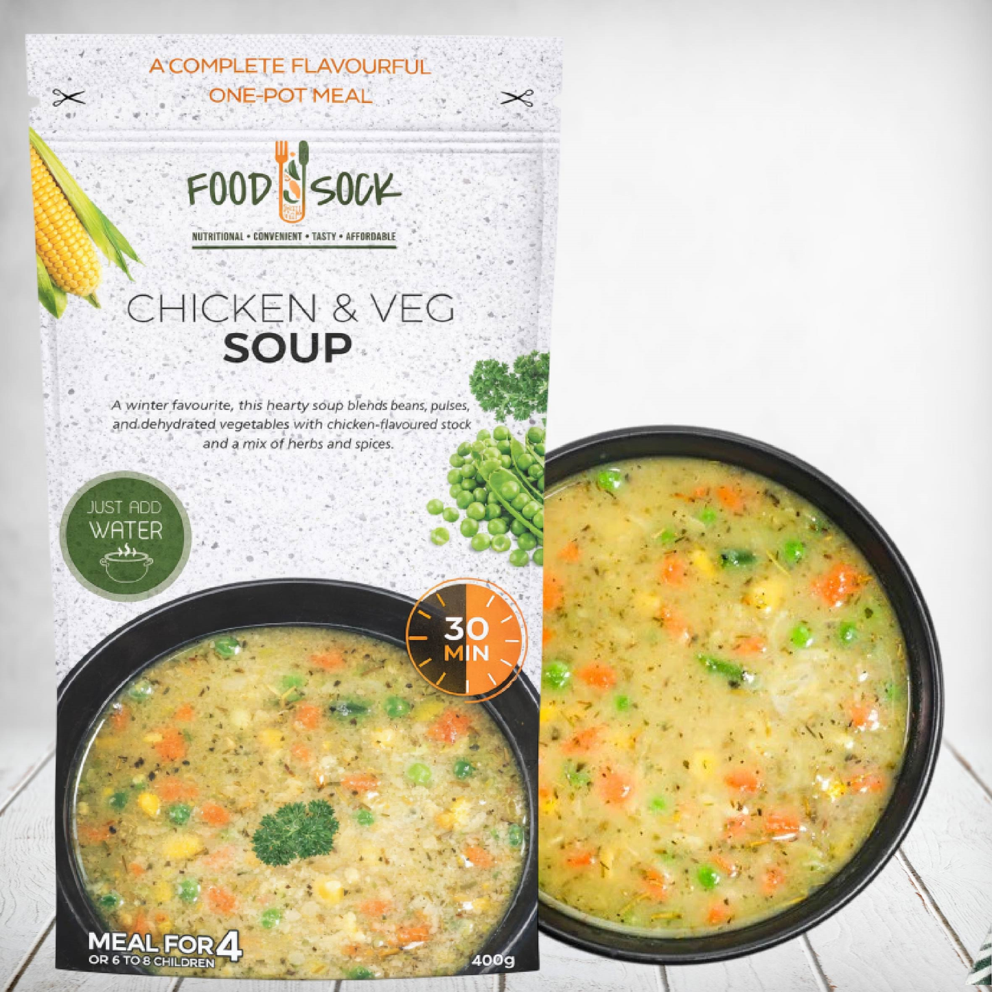 Food Sock Chicken Veg Soup 210g