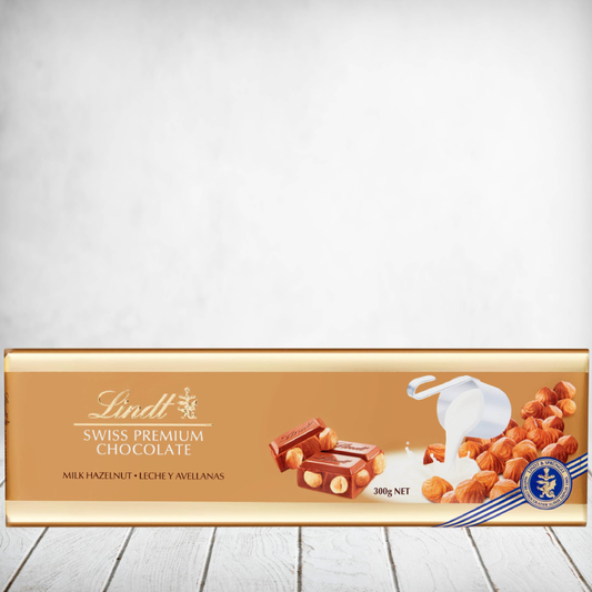 Lindt Swiss Premium Chocolate Milk Hazelnut 300g