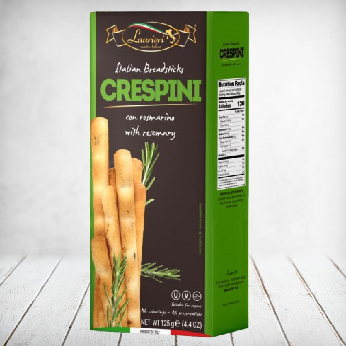 Laurieri Italian Breadsticks Crespini with Rosemary 125g