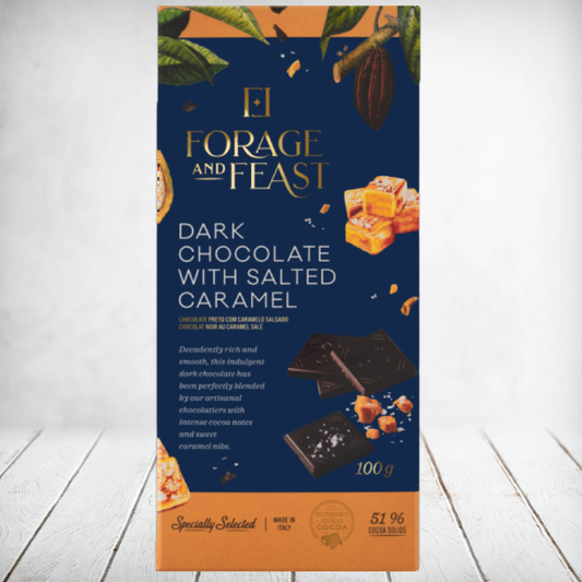 Forage & Feast Slab Dark Choc Salted Caramel 100g