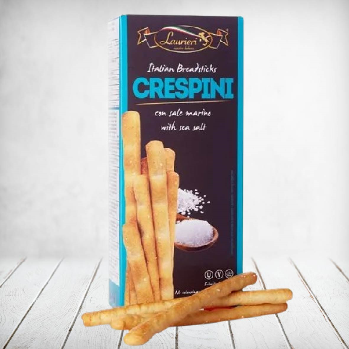 Laurieri Italian Breadsticks Crespini with Sea Salt 125g