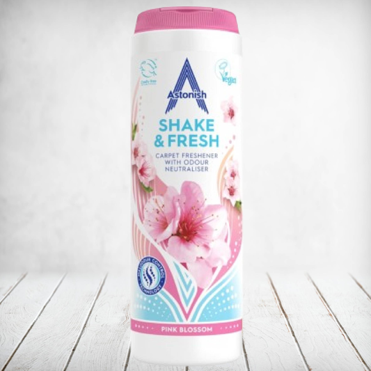 Astonish Shake & Fresh Carpet Freshener Pink Blossom 350g