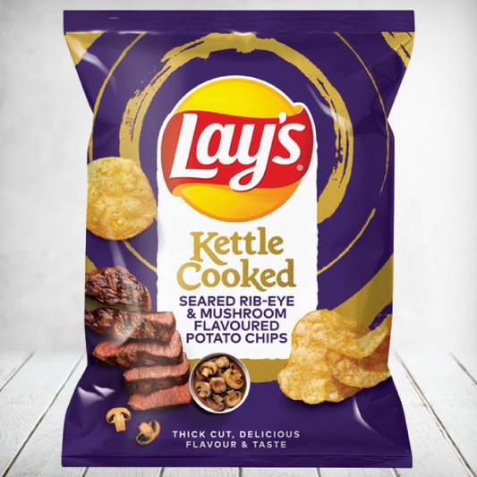 Lays Kettle Cooked Chips Rib Eye & Mushroom 30g
