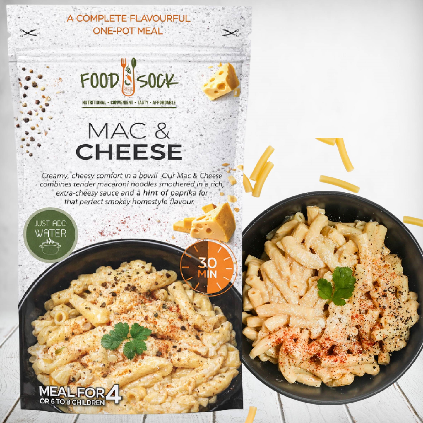 Food Sock Mac & Cheese 370g