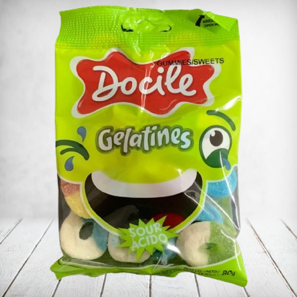 Docile Sour Rings 80g